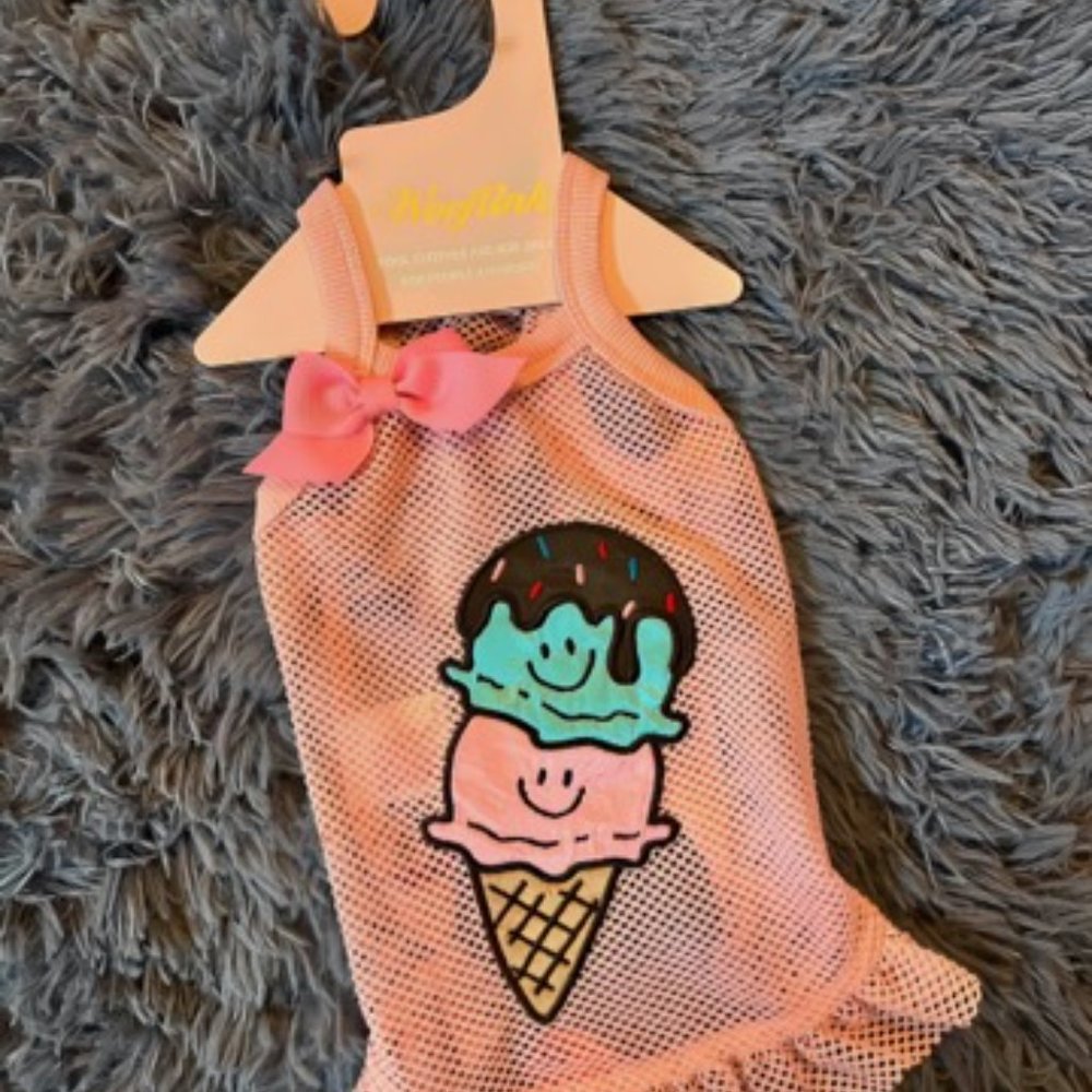 Ice Cream in Mesh Pink by Wooflink - SIZE 3